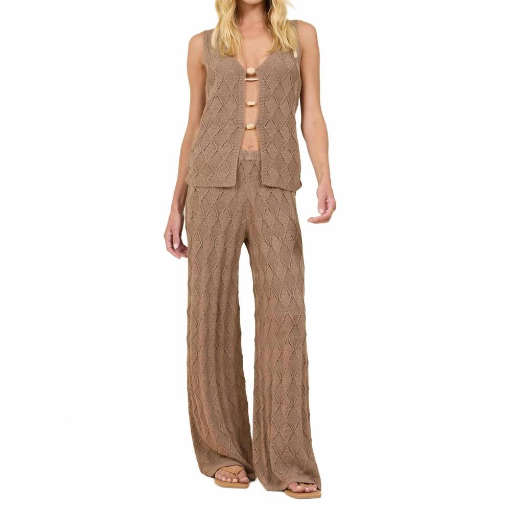 NEW SURF GYPSY diamond knit set in cocoa